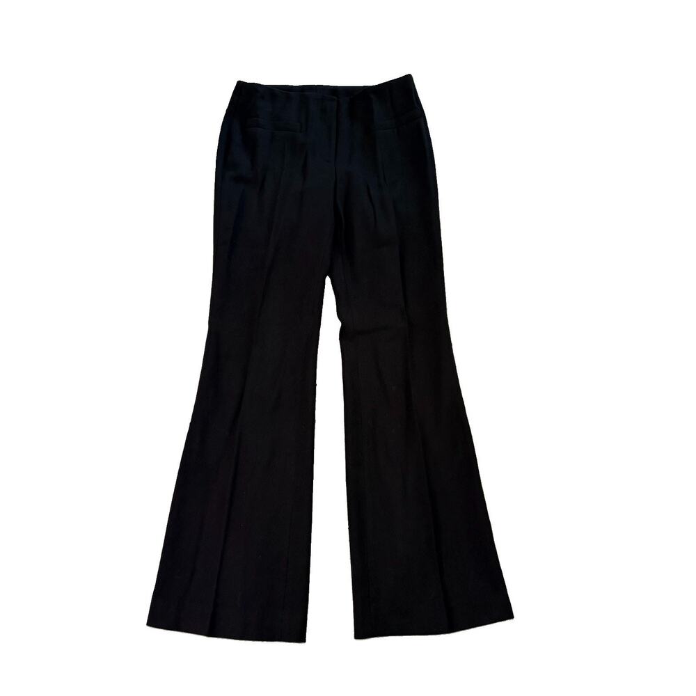 AKRIS Black Wide Leg 100% Wool Front Pockets Trousers Pants 4 Old Money EUC